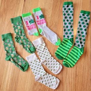 4 Pairs of St. Patrick's Day Socks - Festive Fun Tube Socks
